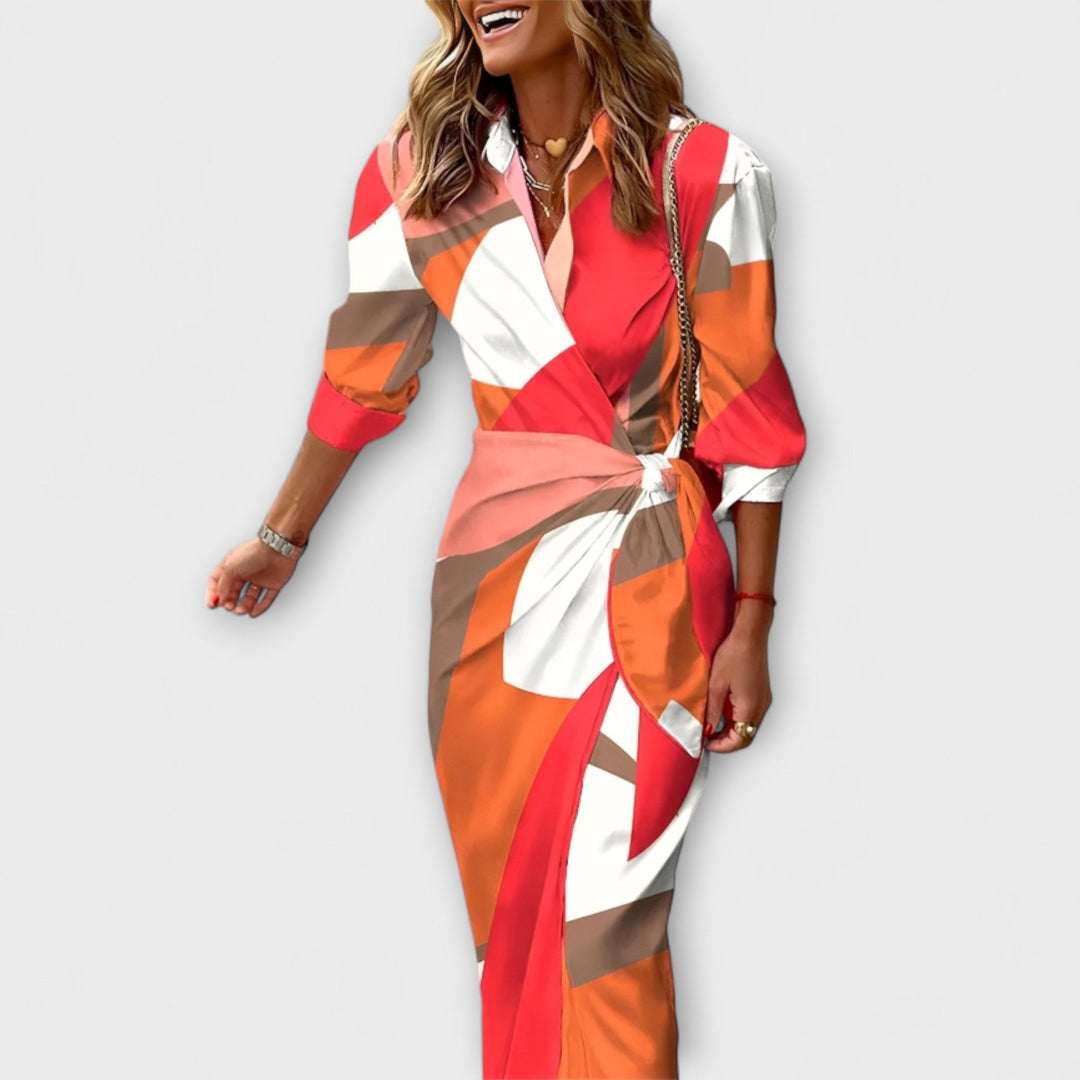 Clarissa - Robe Chemise Midi Rayée