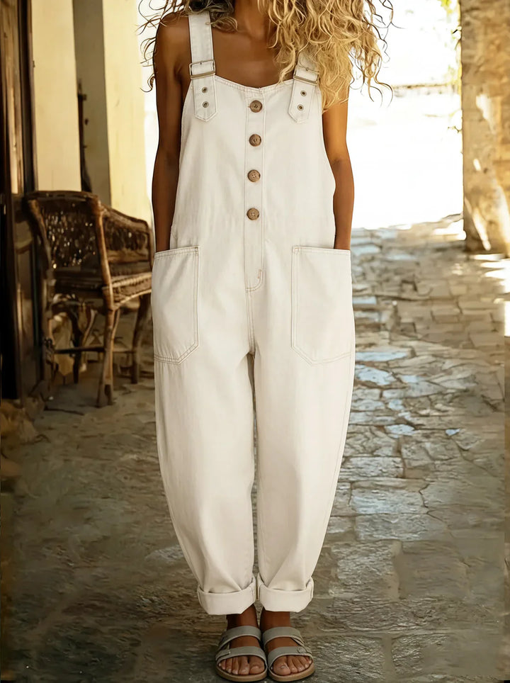 Jade™ - Salopette en jean décontractée avec boucles réglables