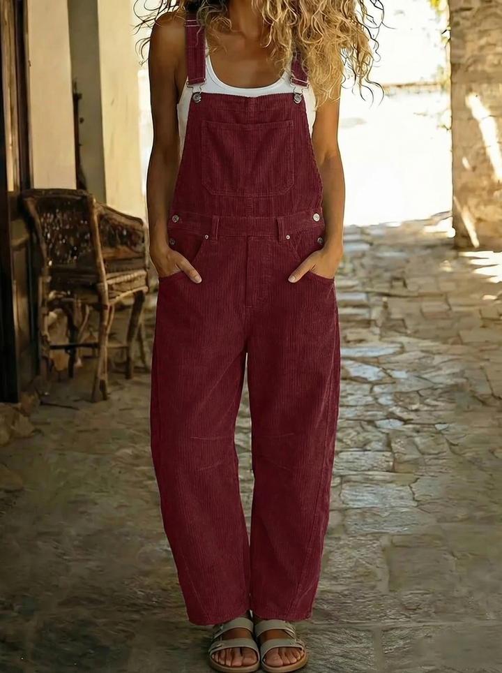 Rose™ - Salopette fluide en coton avec finitions délicates