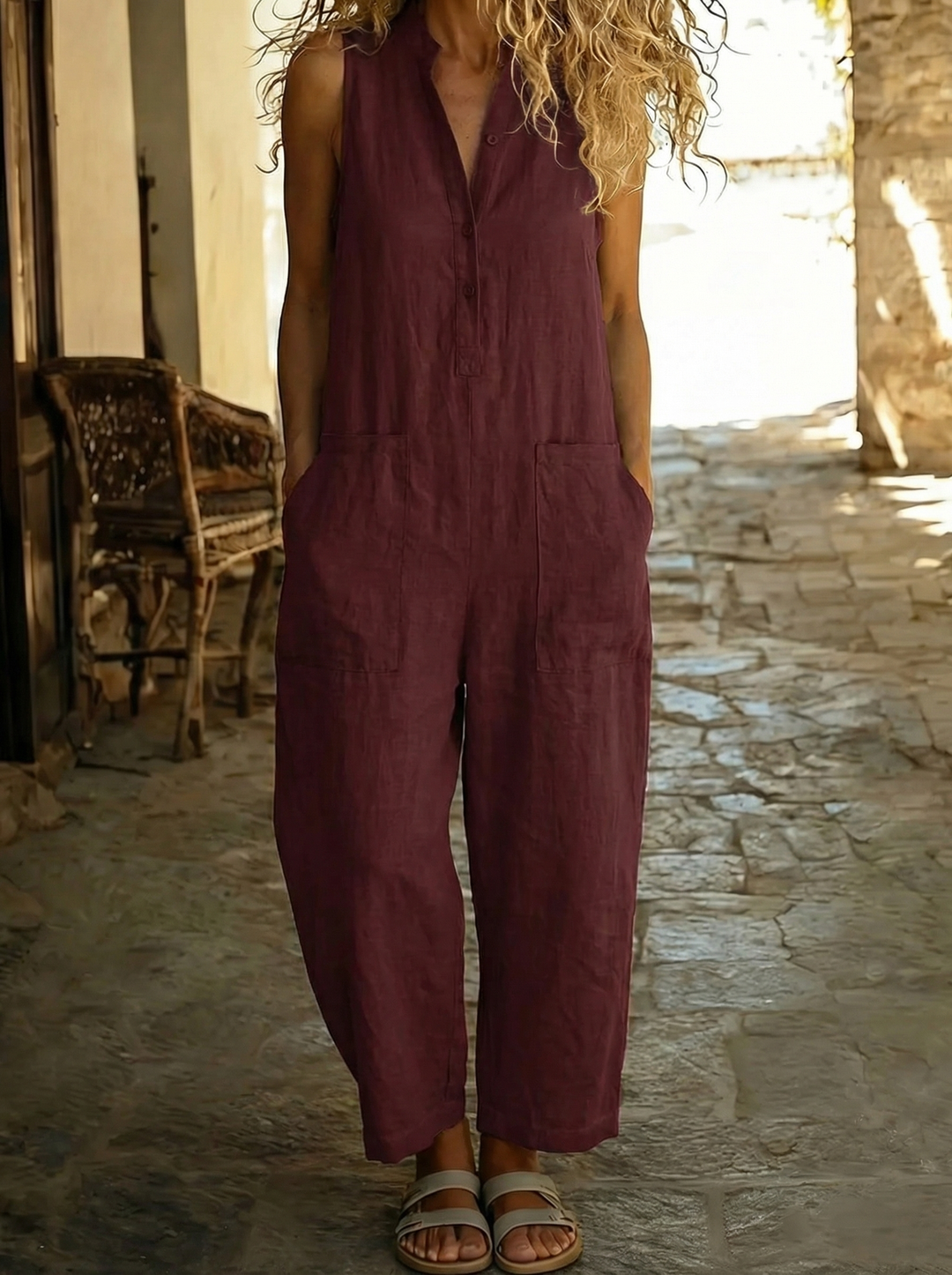 Garance - Combinaison élégante sans manches