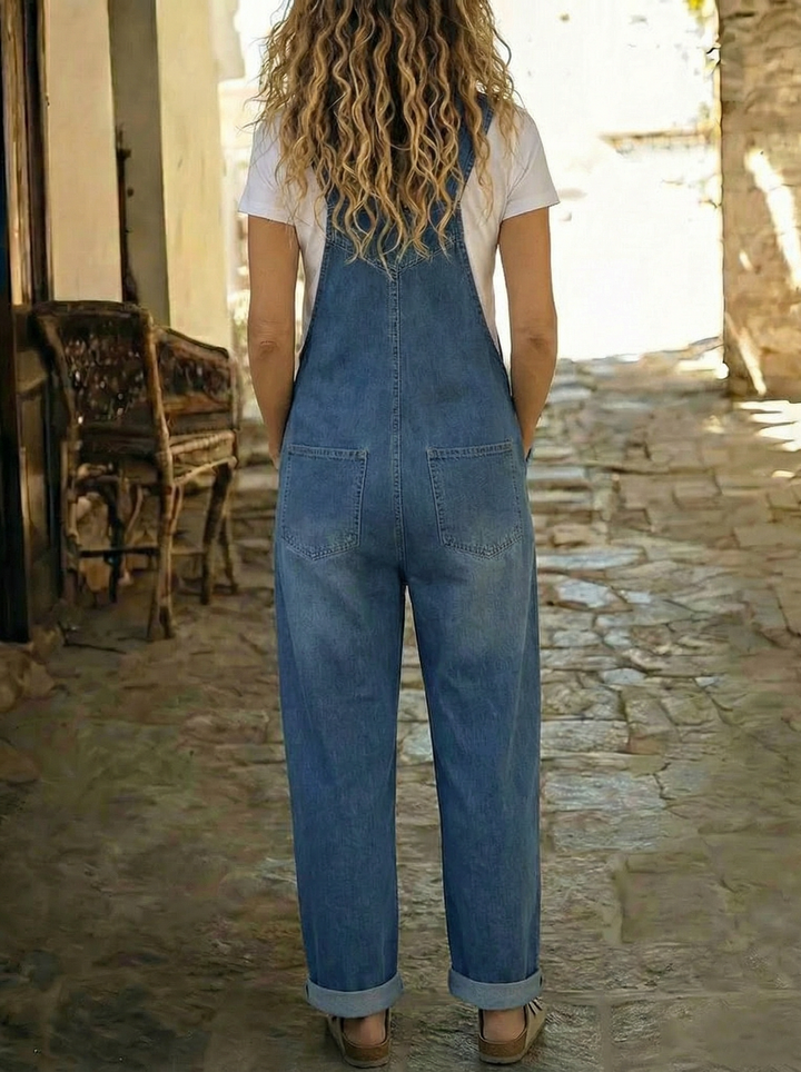 Jade™ - Salopette en jean décontractée avec boucles réglables